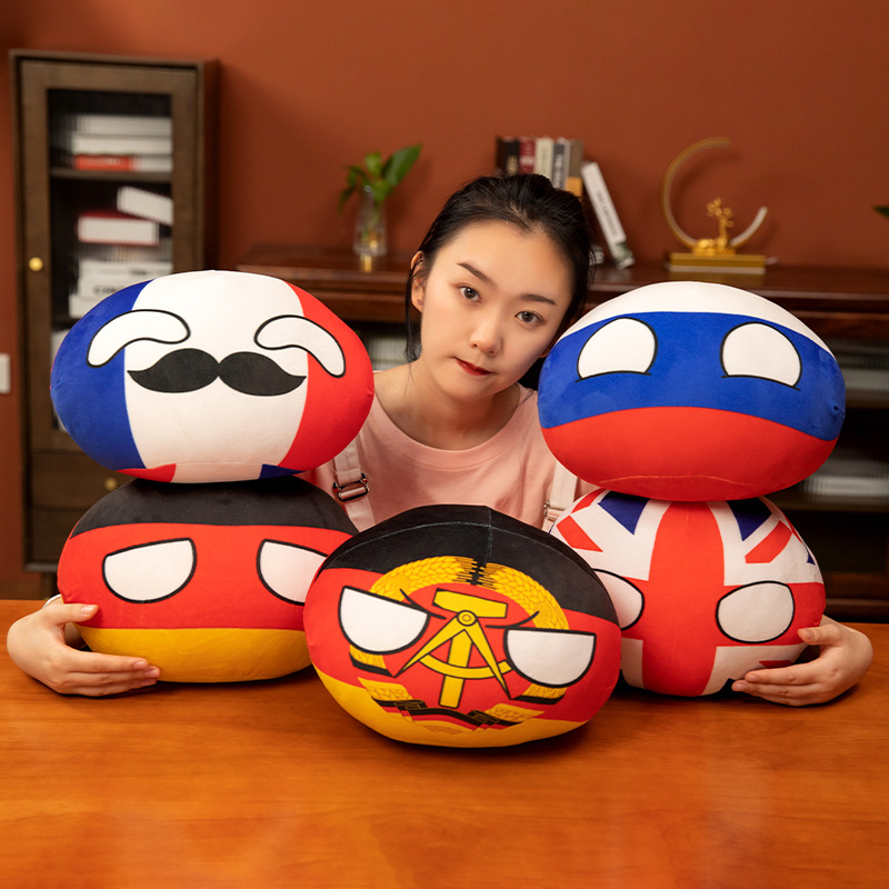 Table Tennis France - 10-30 cm Kawaii Polandball Knuffels VS