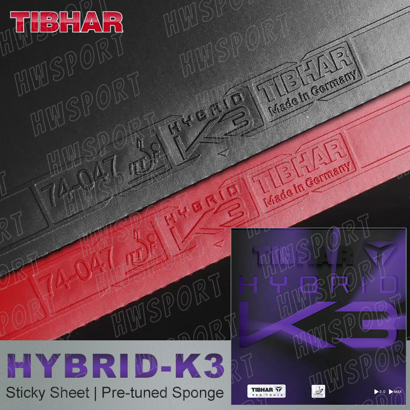 Table Tennis Hybrid Rubbers - Tibhar Hybride K3 Tafeltennis Rubber Originele