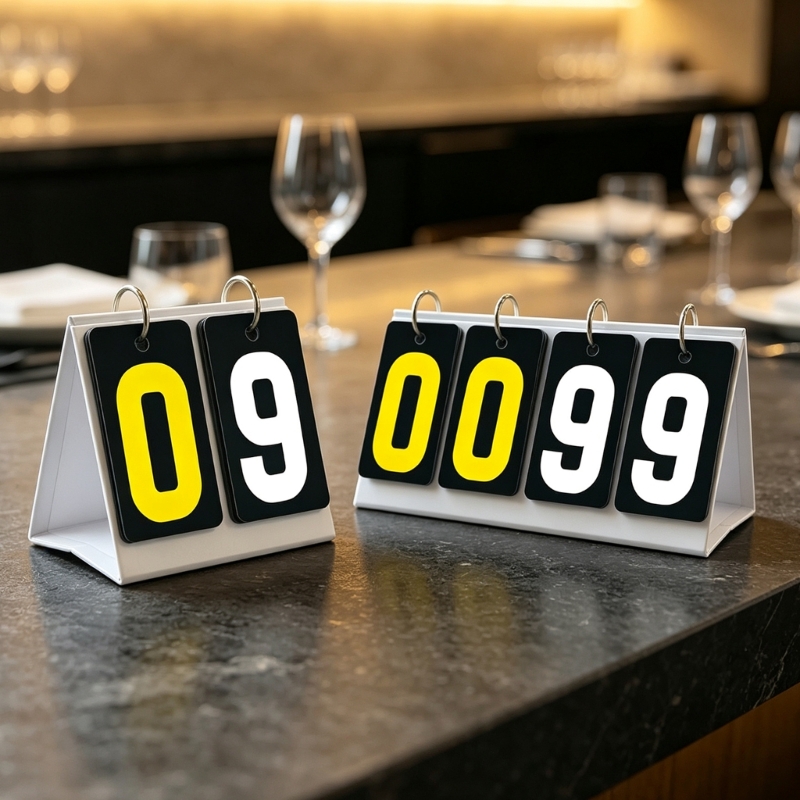 Table Tennis Scoreboard - Handmatig opklapbaar scorebord voor cuesport en