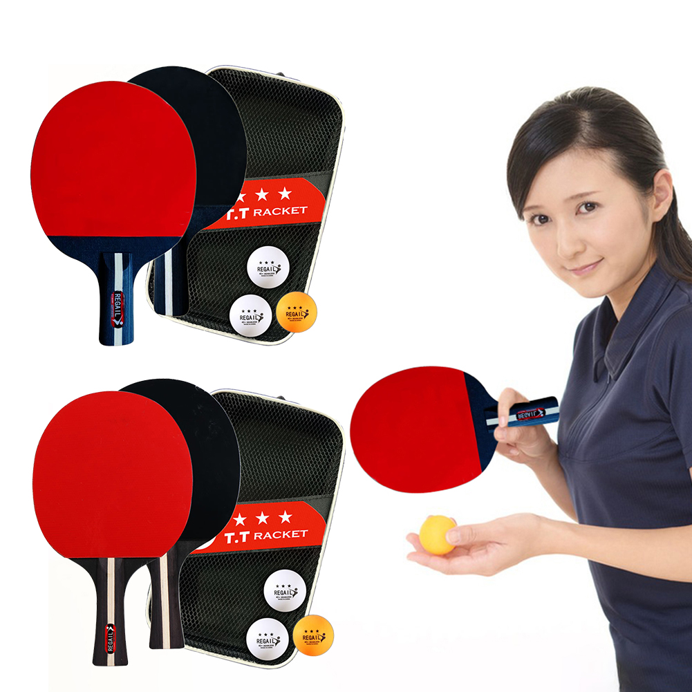 Table Tennis Kit Bag - Tafeltennisracket 2 Rackets En 3 Ballen