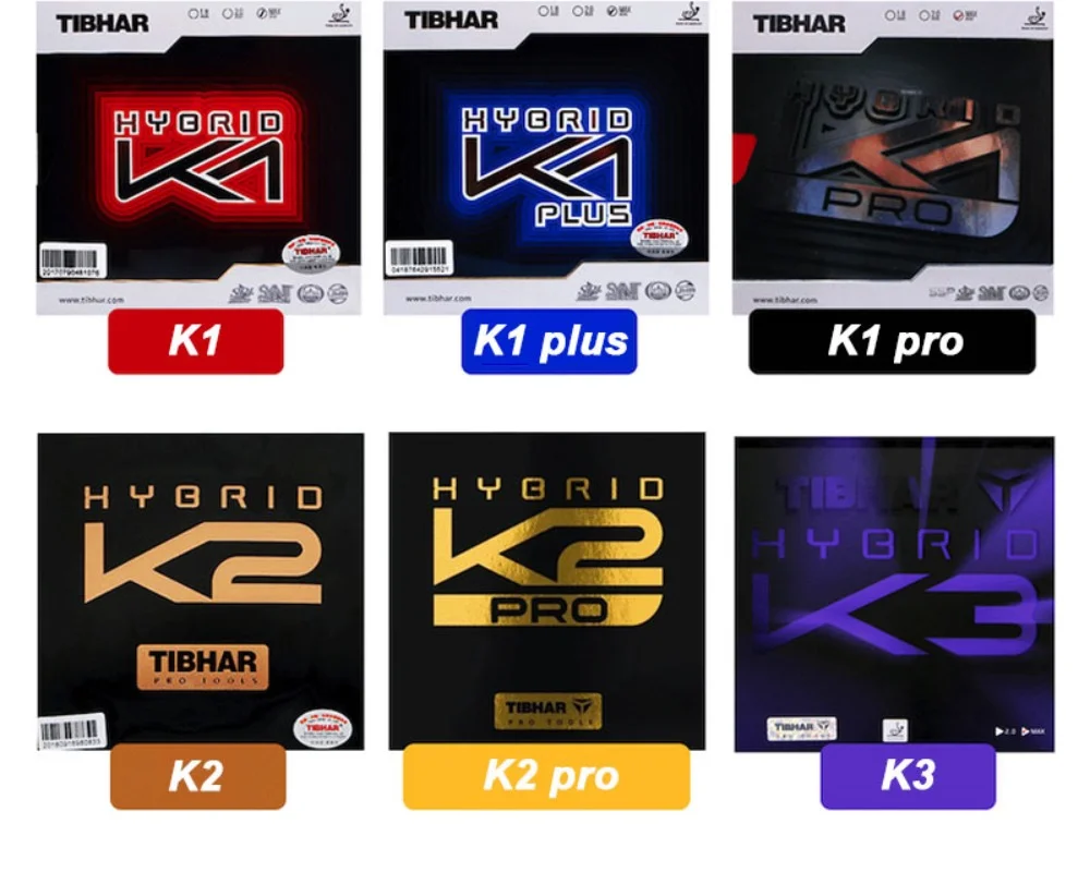 Table Tennis Hybrid Rubbers - Originele Tibhar Hybride K1 Pro Plus