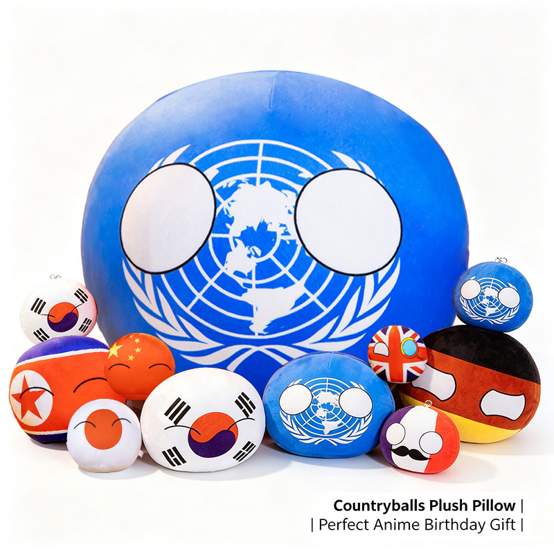 Table Tennis France - Polandball Pluche Speelgoed Kussen Country Balls