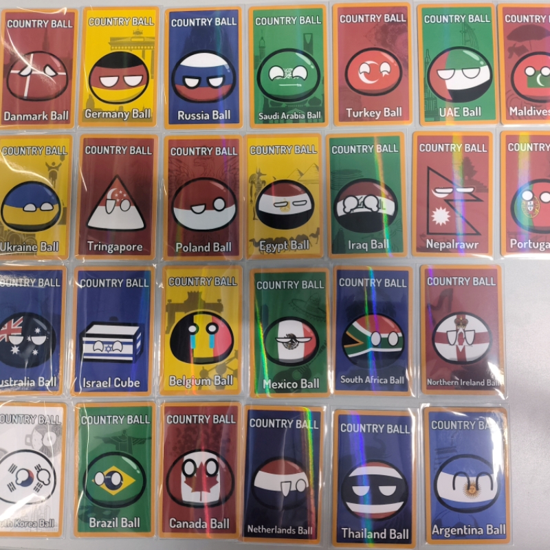 Table Tennis France - 5 stks Countryballs Kaart Pop UK