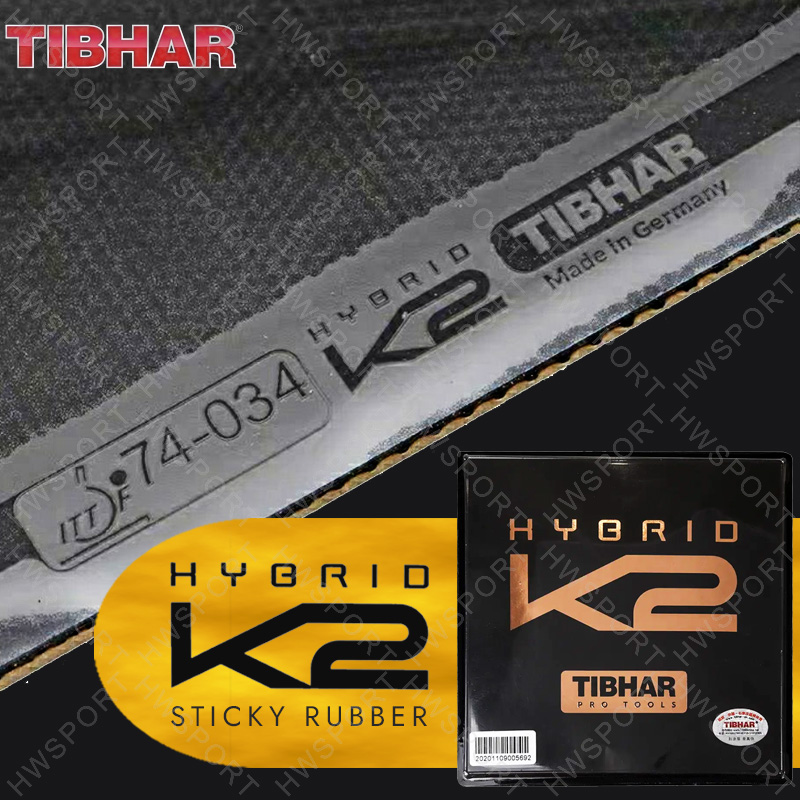 Table Tennis Hybrid Rubbers - Tibhar Hybride K2 Tafeltennis Rubber Plakkerige