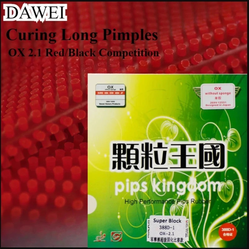 DAWEI 388d-1 Uithardende Lange - Table Tennis Forehand Rubber recensie en prijs