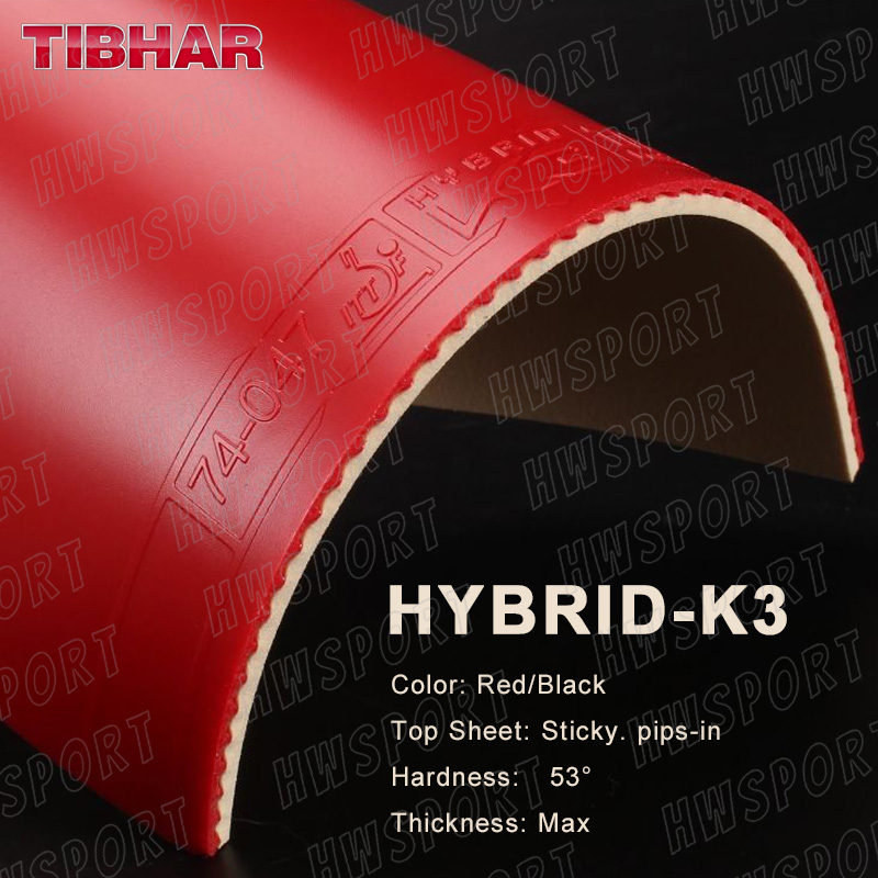 Tibhar Hybride K3 Tafeltennis  - Table Tennis Hybrid Rubbers recensie en prijs