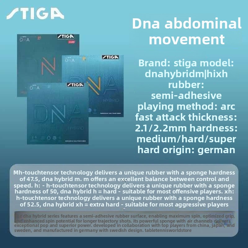 Authentieke STIGA DNA Hybrid S - Table Tennis Hybrid Rubbers recensie en prijs
