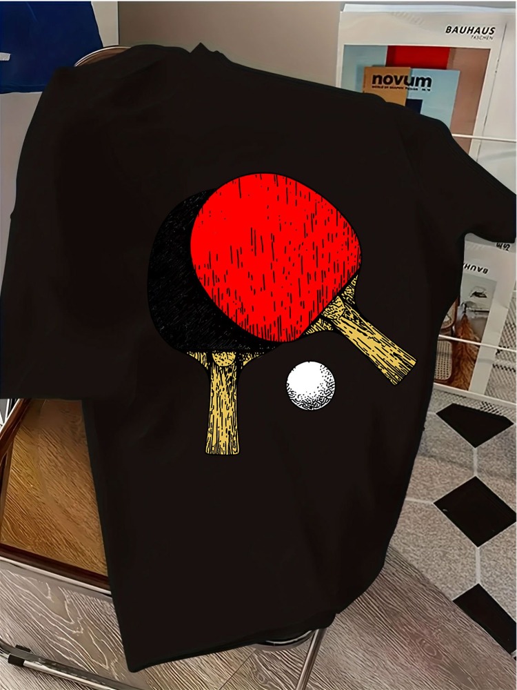 Herenshirt met navy crew neck, - Table Tennis Graphics recensie en prijs